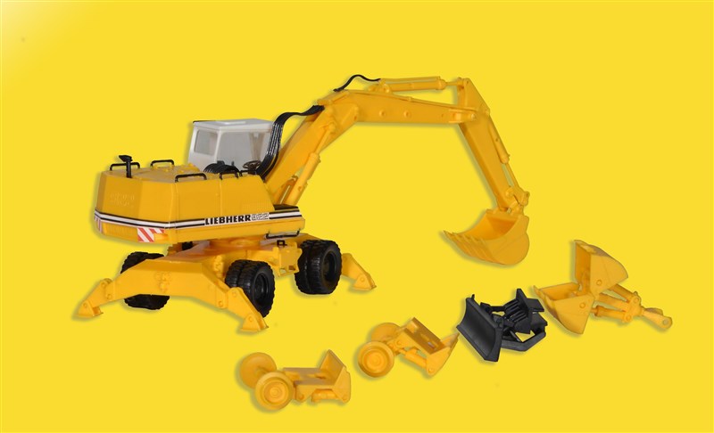 KIBRI 11264 - kolový bagr LIEBHERR A922 s příslušenstvím - 1:87