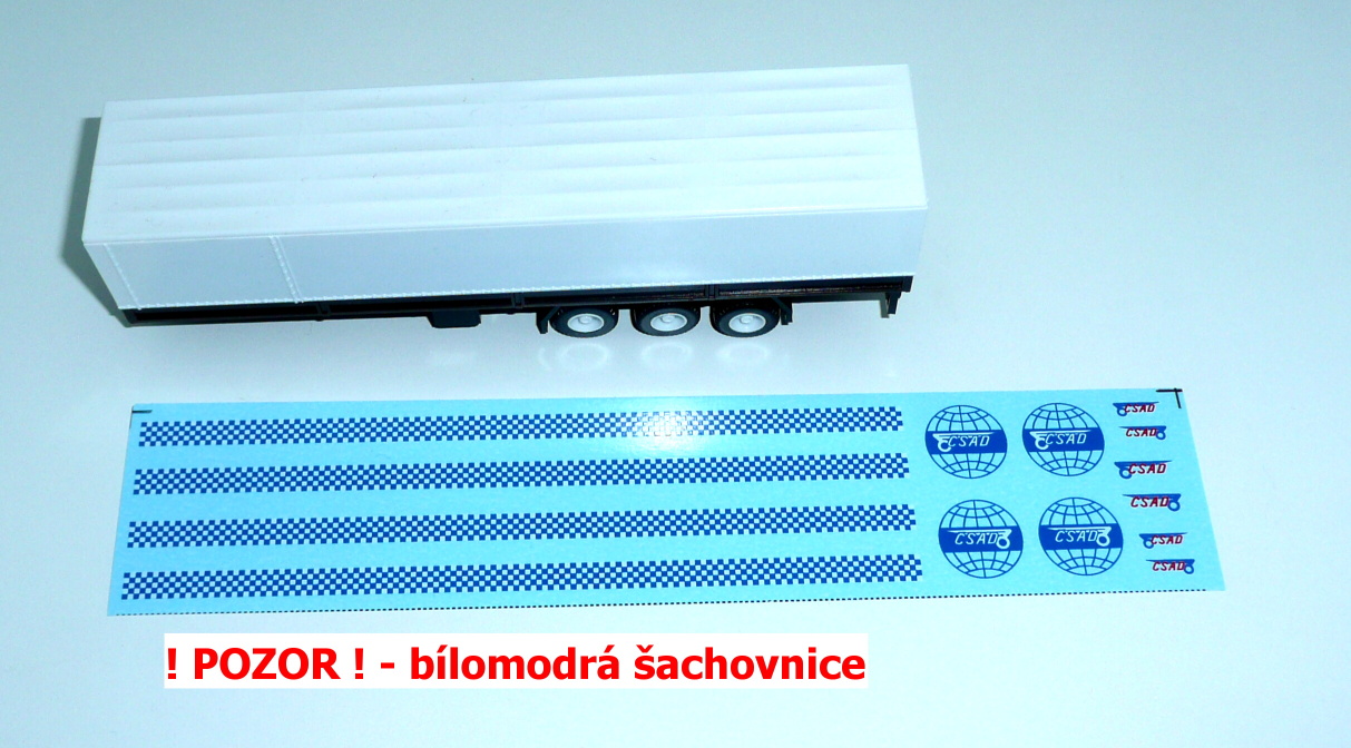 Obtisky šachovnice ČSAD bílomodrá - 1:87