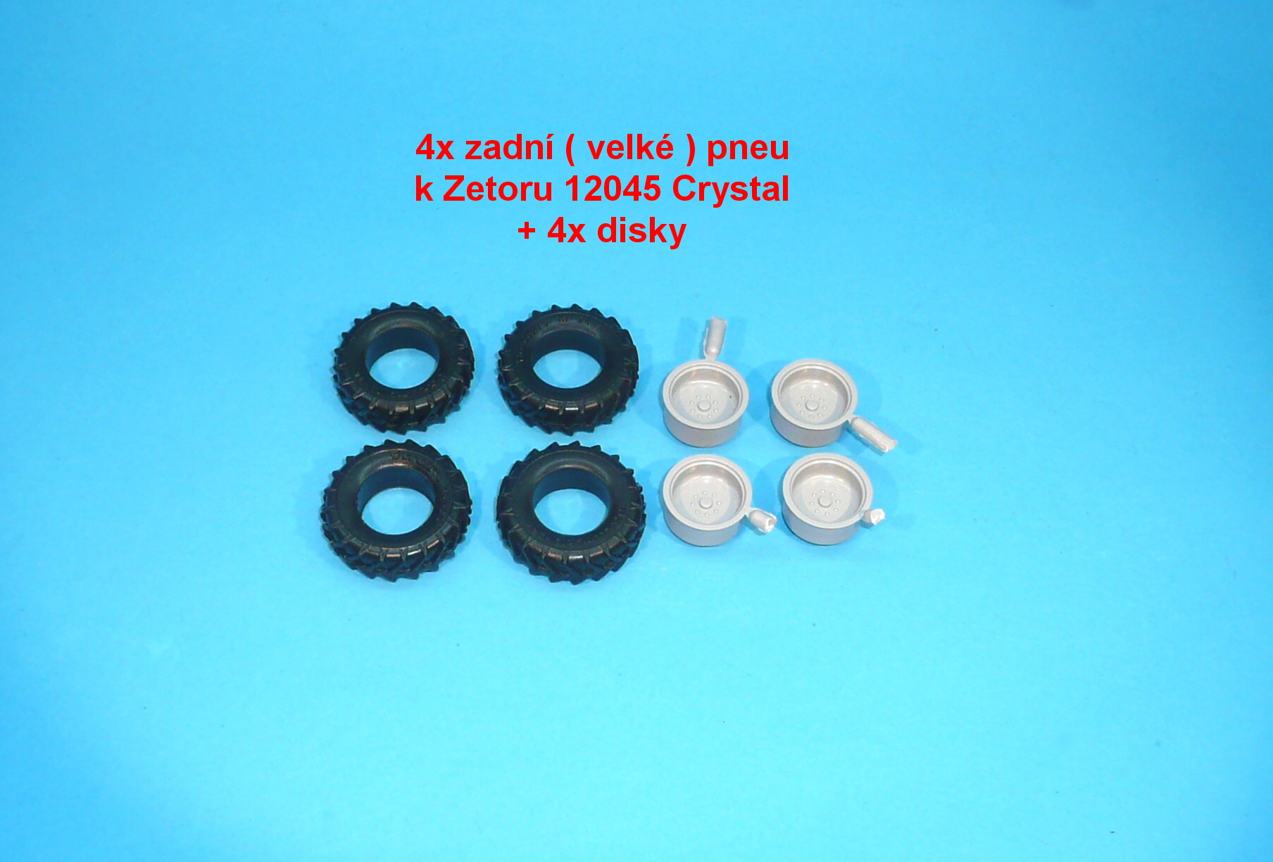 1:43 - náhradní zadní pneu a disky pro  Zetor Crystal 12045 