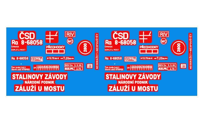 Obtisk ČSD - cisterna Ra 8-68058 - 1:87