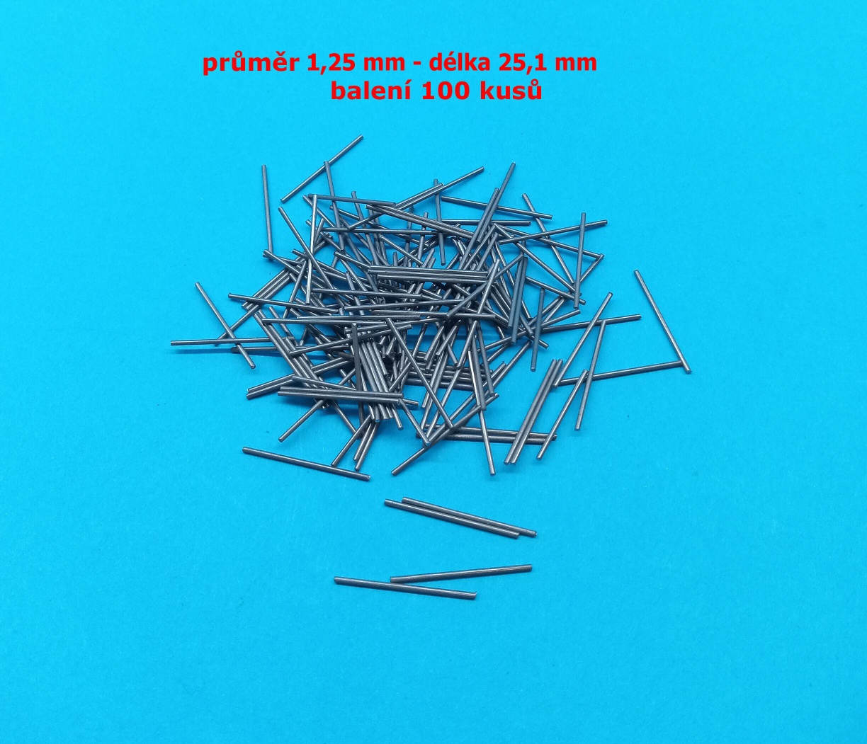 osičky pro auta 1,25 mm - 25,1 mm délka