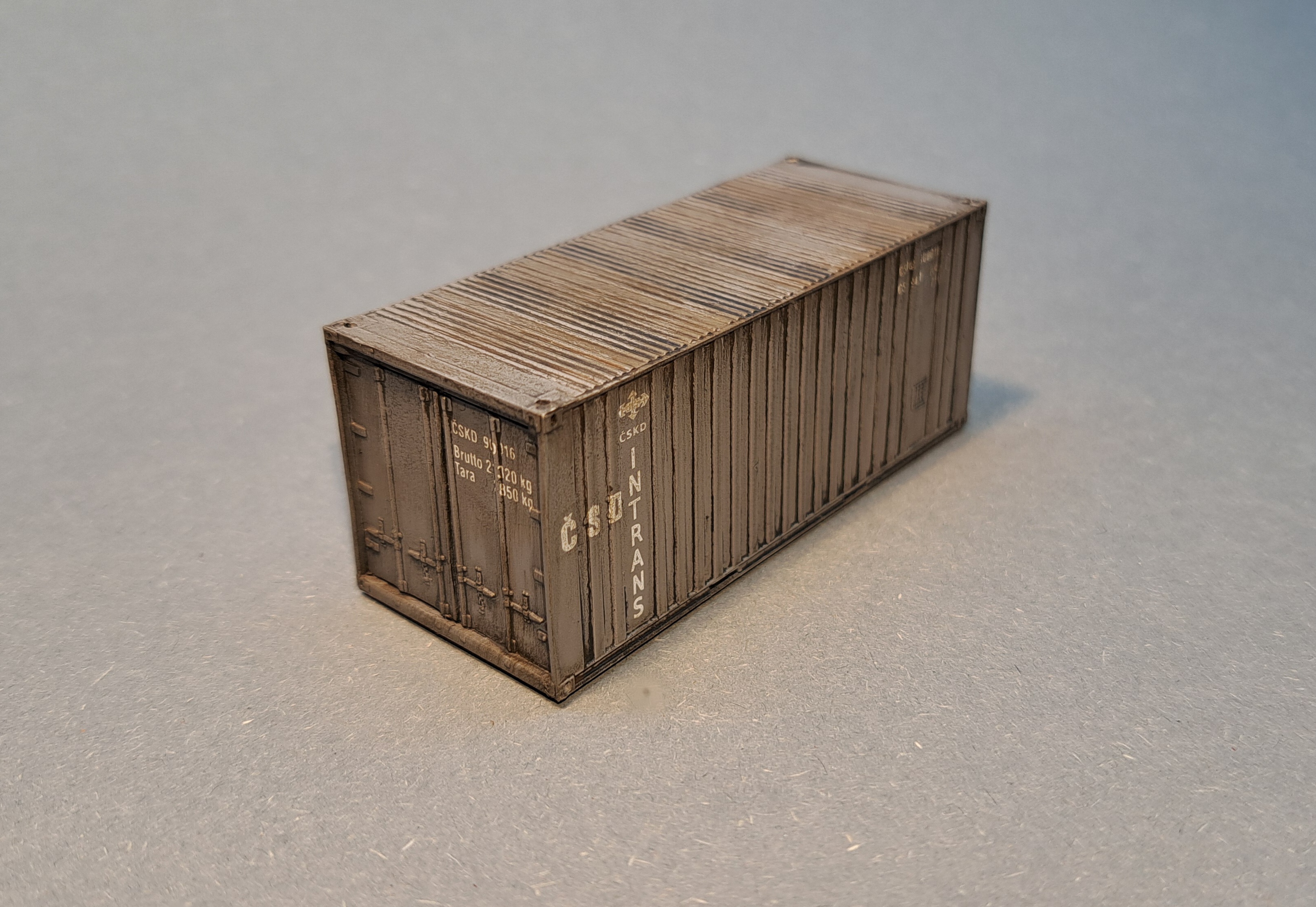 Kontejner 20" ČSD INTRANS - patinovaný - 1:87