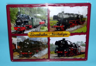 plechová cedule Eisenbahn-Nostalgie  - 40x30 cm