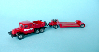 TATRA 141 - tahač s podvalníkem - 1:87 - HASIČI s bílým pruhem
