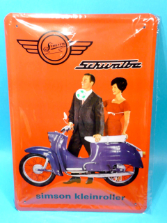 3D Simson Schwalbe  - 20 x 30 cm 