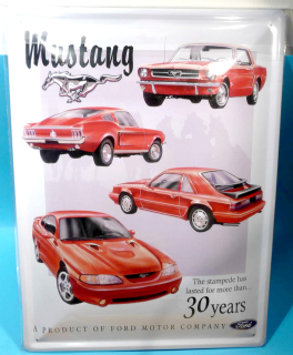 3D FORD Mustang 1917-1997 40 x 30 cm 