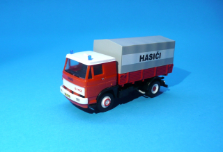 LIAZ hasiči  - valník s plachtou - 1:87      