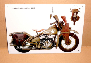 Harley Davidson WLA 1942   20 x 30 cm 