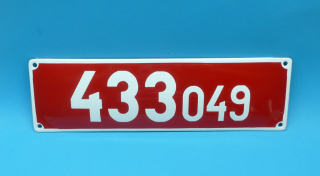 Smaltovaná cedule 433.049 - 34x10 cm