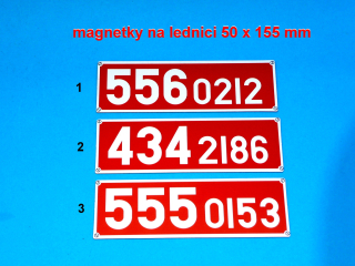 magnetky na lednici I. - lokomotivní cedule 50x155 mm