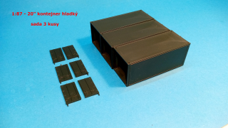 1:87 - container 20" - sada 3 kusy
