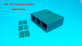 1:87 - container 20" - sada 3 kusy