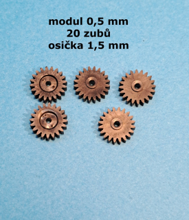 ozubené kolo modul 0,5 - 20 zubů