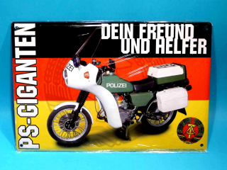 moto Polizei DDR  20 x 30 cm 