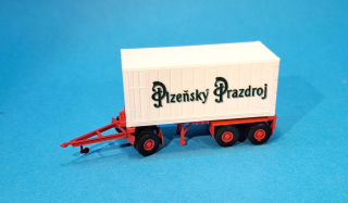 1:87 - přívěs s 20" chladícím kontejnerem - Prazdroj