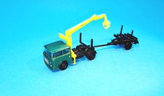 ŠKODA 706 tahač s HR Hara 60 + návěs pro odvoz dřeva 1:87