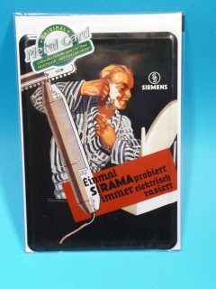 SIEMENS  plech. pohlednice   10 x 14 cm 