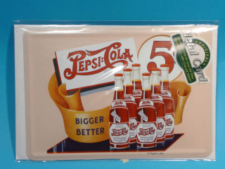 PEPSI COLA  plech. pohlednice  10 x14 cm