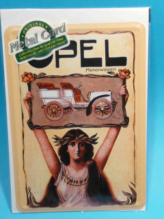 OPEL   plech. pohlednice  10 x14 cm