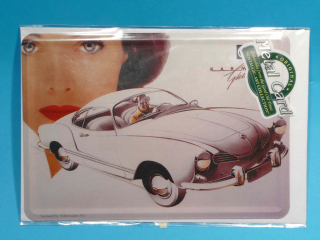 KARMAN Ghia     plech. pohl.  10 x14 cm