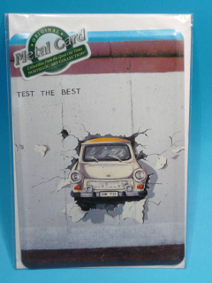 TRABANT  plech. pohlednice  10 x14 cm