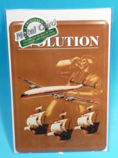 EVOLUTION  plech. pohlednice  10 x14 cm