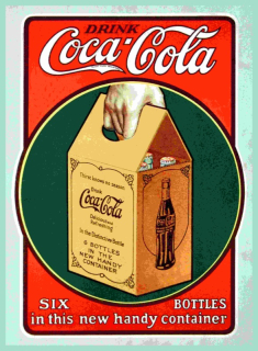 Coca Cola  - Six Bottles     40 x 30 cm 
