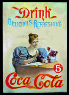 Coca Cola  - Dáma v modrém     40 x 30 cm 